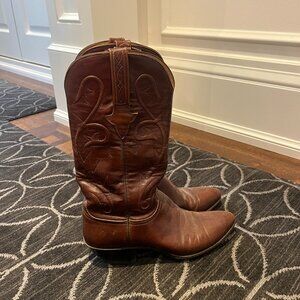 Lucchese Brown Leather Cowboy Boots